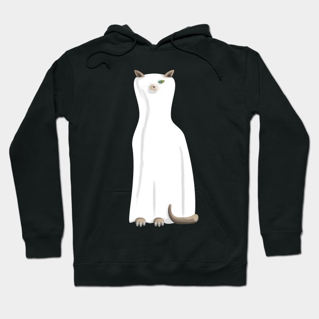 Ghostly Cat Hoodie by LumpyLintbunny